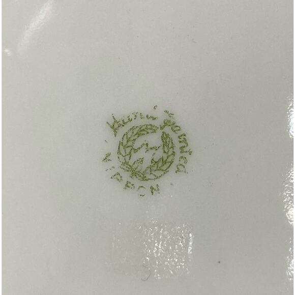 Nippon porcelain trinket dish white bowl with hand painted floral gold moriage - Picture 7 of 9